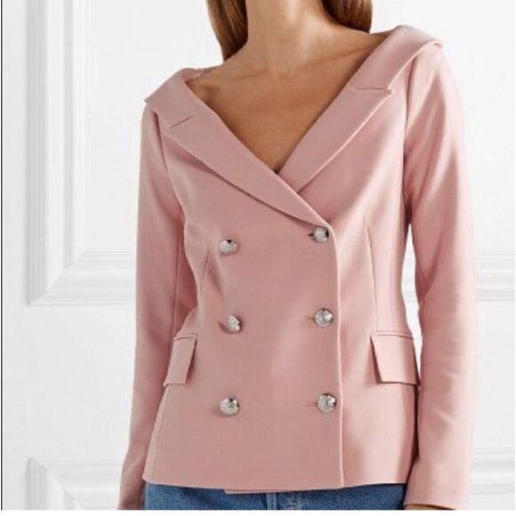 Veronica Beard Jackets & Blazers - Veronica Beard Frayne Blazer Pink Double Breasted Size 12